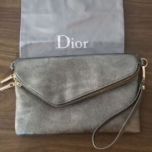 Vegan Faux Leather Clutch Wristlet